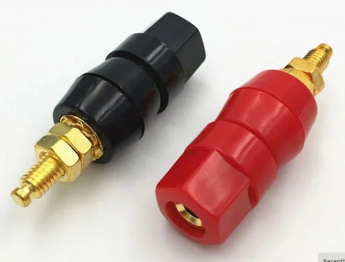 Pair large gold speaker - large,