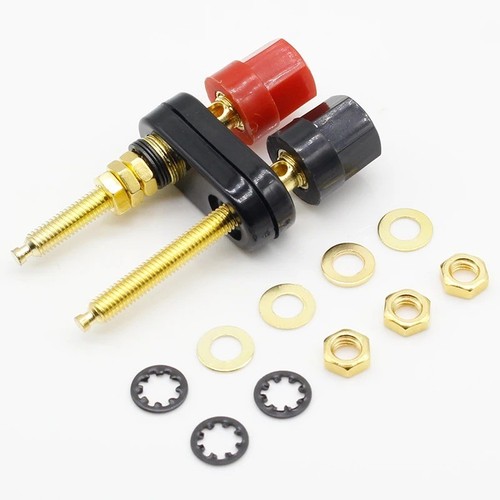 Gold plated banana plug - gold,