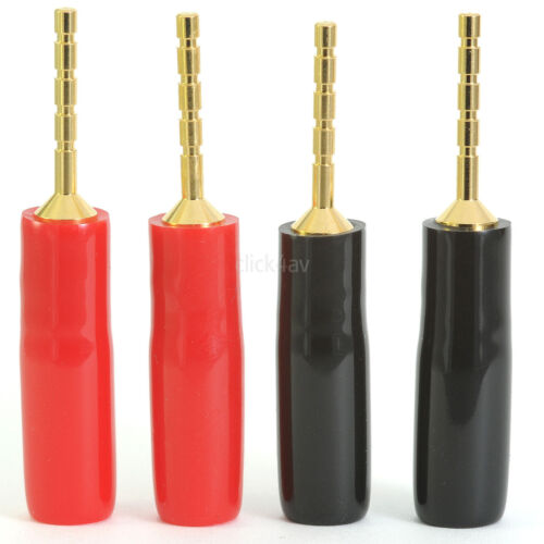 Speaker pin connectors gold - 4x,
