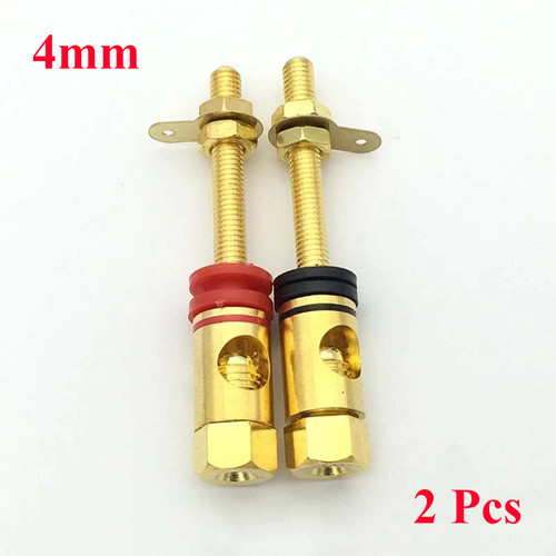 2pcs 4mm audio - 4mm, speaker
