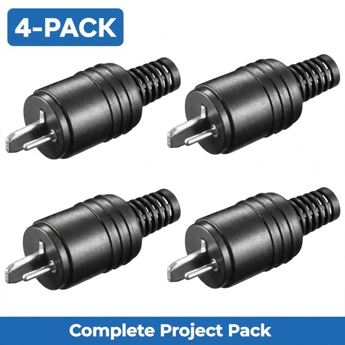 Pin din male speaker plug - 4x,
